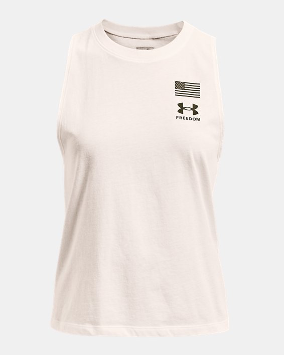 Women's UA Freedom Repeat Muscle Tank, White, pdpMainDesktop image number 4